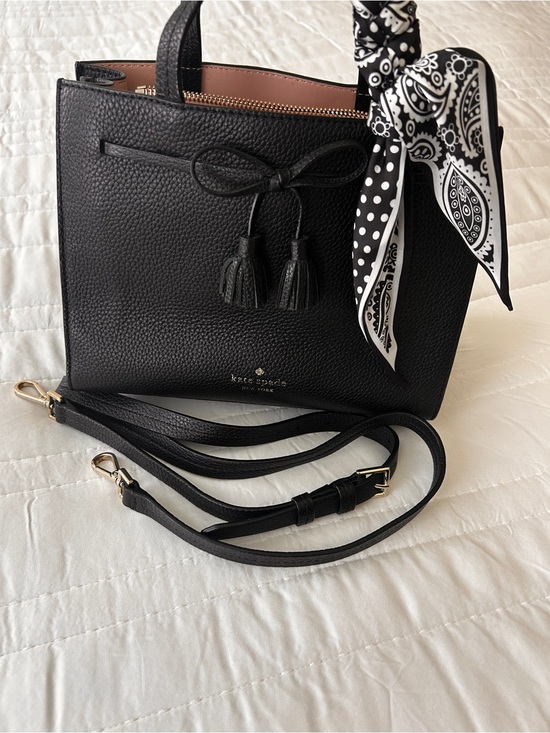 kate spade Handbags - kate spade Black Pebbled Leather Shoulder Bag with Stud Feet